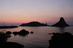 Teilansicht der Zyklopeninseln