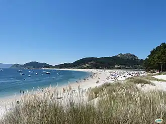 Playa de Rodas von Norden aus gesehen.
