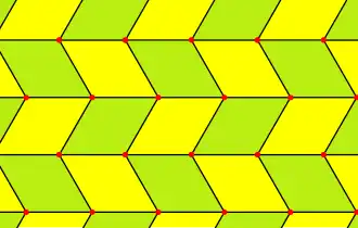 Alternierende Parkettierung mit Rauten