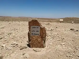 Markierung am Gipfel