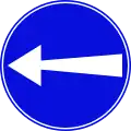 205 Vorgeschriebene Fahrtrichtung – links