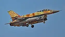Eine F-16I Sufa der 119. Staffel „Bat“ während einer internationalen Übung in Las Vegas im August 2016