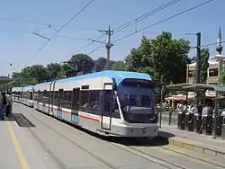 Doppeltraktion des Typs Flexity Swift auf Linie T1