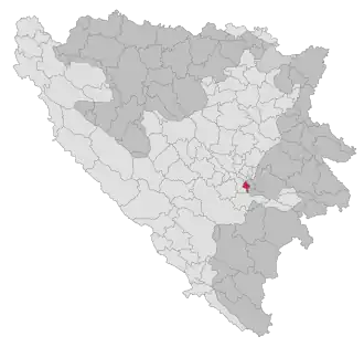 Lage der Gemeinde Istočna Ilidža in Bosnien und Herzegowina (anklickbare Karte)