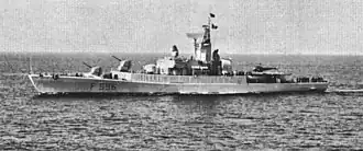 Die Luigi Rizzo (F596) unterwegs, zirka 1962