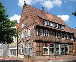 Fachwerkhaus in der Fußgängerzone