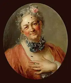 Pierre Jélyotte in der Travestierolle der Nymphe Platée (Gemälde von Charles-Antoine Coypel)