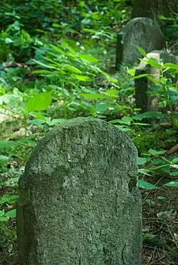 Stark verwitterte Steine im östlichsten Bereich des alten Teils