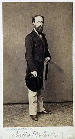 Valentin Ruths, gezeichnet von Hans Speckter und Fotografie von Arnold Overbeck