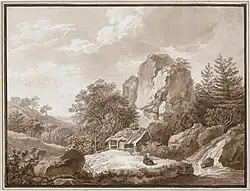 Landschaft mit Eremit