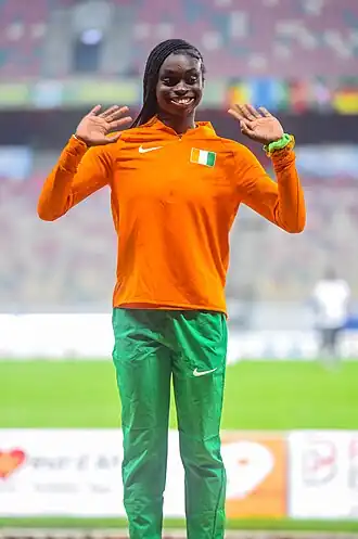 Jessika Gbai bei den Afrikameisterschaften 2024 in Douala