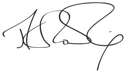 Handschriftliche Signatur von J.K. Rowling