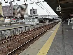 Blick auf die Bahnsteige