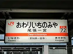 Bahnhofsschild (März 2022)