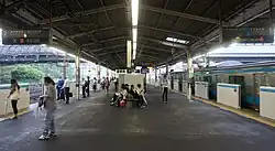 Ansicht des Bahnsteigs