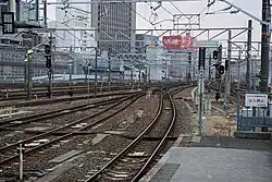 Gleisvorfeld des Bahnhofs Nagoya