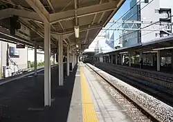 Blick auf die Bahnsteige