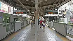 Ansicht des Bahnsteigs