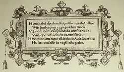 Lateinisches Widmungsgedicht.