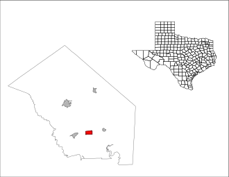 Lage von Lolita im Jackson County (links) und in Texas (rechts)