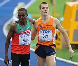 Jackson Mumbwa Kivuva (links) – Rang drei in 1:45,97&nbsp;min / Bram Som – Rang sechs in 1:46,69&nbsp;min