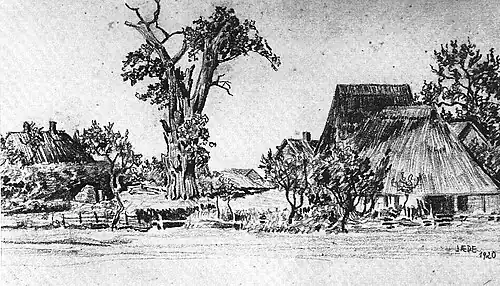 1920, Zeichnung von Heino Jaede