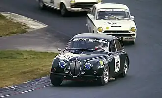 Jaguar MK 2, Baujahr 1962, beim Oldtimer-Grand-Prix 1986 auf dem Nürburgring