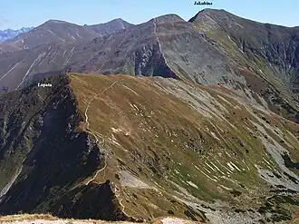 Die Jakubina im Hintergrund rechts