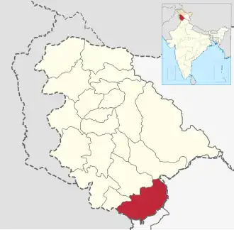 Positionskarte des Distrikts Kathua