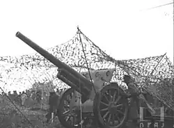 Typ 14 10-cm-Kanone in Feuerstellung 1932