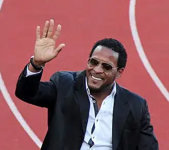 Weltrekordinhaber Javier Sotomayor (hier im Jahr 2015) wurde Vizeweltmeister – verletzungsbedingt konnte er am Schluss nicht mehr um den Sieg&nbsp;mitspringen