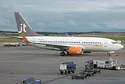 Boeing 737-700 der Jet Time Finnland