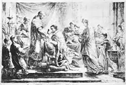 Joachim II. nimmt das Heilige Abendmahl in beiderlei Gestalt, 1783