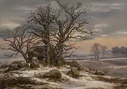 Johan Christian Dahl: Hünengrab im Winter, 1824/25