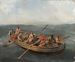 Rettung nach dem Schiffbruch , um 1851