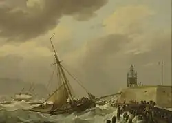 Schiffe auf stürmischer See, 1821