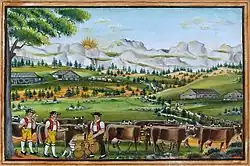 Johannes Müller: Ankunft auf der Alp, um 1865.