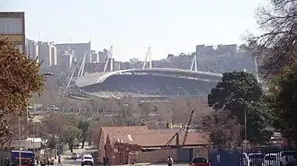 Ferner Blick auf das Stadion (Juli 2018)