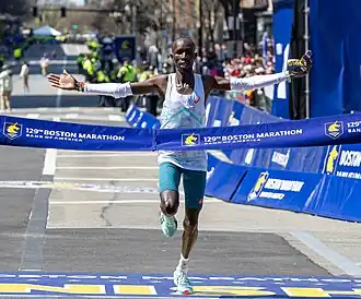 John Korir beim Boston-Marathon 2025
