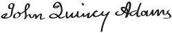 Unterschrift von John Quincy Adams