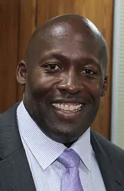 Der WM-Dritte von 1987 über 200&nbsp;Meter John Regis gewann die&nbsp;Bronzemedaille