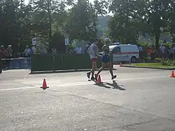 José Leonardo Montaña (rechts), Rang&nbsp;sechzehn, und Dawid&nbsp;Tomala, Rennen nicht&nbsp;beendet