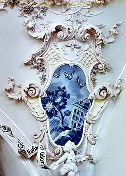 Stuckkartusche in der Stiftskirche Stams