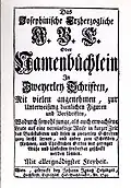 Josephinische Erzherzogliche ABC oder Namenbüchlein von 1741 von Johann Balthasar Antesperg