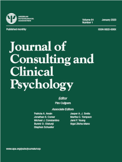 Journal of Consulting and Clinical Psychology journal cover