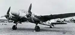 Ju 88 G-6 mit FuG&nbsp;240 hinter der Sperrholznase