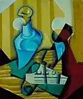 Juan Gris: Stillleben mit Flasche und Glas
