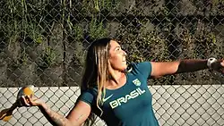 Krista Woodward Rang acht mit 58,86&nbsp;m