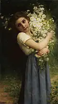 Mädchen mit Blumenstrauß, 1897