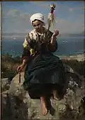 Jules Breton: The Flax Spinner (1872)